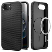 Capa Spigen Liquid Air MagFit para iPhone 16e preta fosca