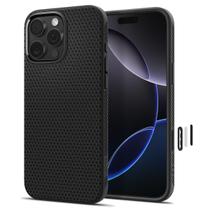 Capa Spigen para iPhone 16 Pro Max com proteção militar preta fosca