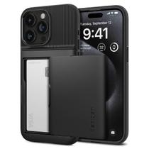 Capa Spigen Slim Armor CS para iPhone 15 Pro Max (2023) - Preta Capa Spigen Slim Armor CS para iPhone 15 Pro Max (2023) - Preta