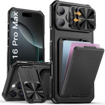 Capa SSLOTSCASE para iPhone 16 Pro Max com Suporte para Cartão