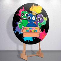 Capa Sublimada de Festa Painel Redondo Game Friends Rain Tamanho Grande ou Mini Decoração Colorida Capa Sublimada de Festa Painel Redondo Game Friends Rain Tamanho Grande ou Mini Decoração Colorida