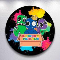 Capa Sublimada de Festa Painel Redondo Game Friends Rain Tamanho Grande ou Mini Decoração Colorida