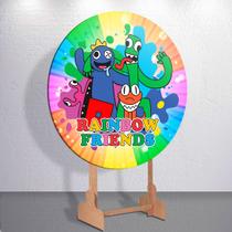 Capa Sublimada de Festa Painel Redondo Game Friends Rain Tamanho Grande ou Mini Decoração Colorida Capa Sublimada de Festa Painel Redondo Game Friends Rain Tamanho Grande ou Mini Decoração Colorida