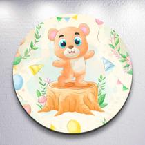 Capa Sublimada p/ Painel Redondo Tema Ursinhos Diversificados Tamanhos Mini Grande Festa Infantil De