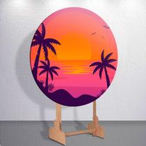 Capa Sublimada Painel RedondoTardezinha Tamanho Grande ou Mini Decoração Sol Praia