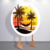 Capa Sublimada Painel RedondoTardezinha Tamanho Grande ou Mini Decoração Sol Praia