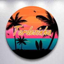 Capa Sublimada Painel RedondoTardezinha Tamanho Grande ou Mini Decoração Sol Praia
