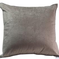 Capa Suede Decorativa p/ Almofada 43x43cm Line Ocre com Abas