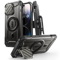 Capa SUPCASE UB Mag XT Heavy Duty com suporte para iPhone 14 Pro Max/iPhone 13 Pro Max com protetor de câmera preto