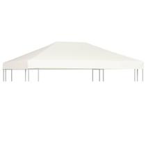 Capa superior de gazebo ao ar livre vidaXL de 13,1 pés x 9,8 pés, branco creme, tecido de poliéster resistente às intempéries com revestimento de PVC, adequada para proteção contra sol ou chuva leve Capa superior de gazebo ao ar livre vidaXL de 13,1 pés x 9,8 pés, branco creme, tecido de poliéster resistente às intempéries com revestimento de PVC, adequada para proteção contra sol ou chuva leve