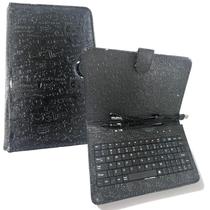 Capa Suporte Case com teclado p/ Tablet Multilaser M7 e M8 de 7 a 8 polegadas