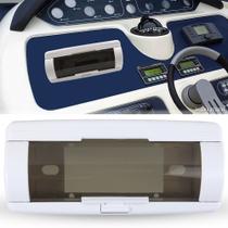 Capa Suporte Protetor Rádio 1 Din Marine Barco Lancha Branco