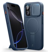 Capa SURITCH para iPhone 16 Pro com Capa de Câmera Deslizante Azul