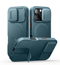 Capa SURITCH para iPhone 16 Pro com capa de câmera deslizante Lake Green