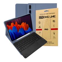Capa Tab S7 Plus 12. 4 Case Com Teclado Touchpad + Pelicula de Vidro Premium