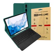 Capa Tab S8 Plus 12. 4 Case Com Teclado e Touchpad + Pelicula de Vidro Premium