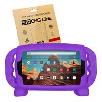 Capa Tablet Amazon Fire HD 10 Infantil Anti Impacto Antiderrapante Borracha + Pelicula de Vidro