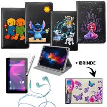 Capa Tablet Infantil Positivo Vision Tab 7 + película cristal + fone + caneta touch