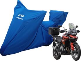Capa Tecido Lycra Reforçado Moto Triumph Tiger 1200 Bauletos Capa Tecido Lycra Reforçado Moto Triumph Tiger 1200 Bauletos