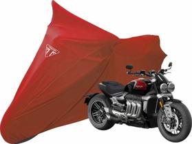 Capa Tecido Resistente Para Moto Com Logo Triumph Rocket 3 R