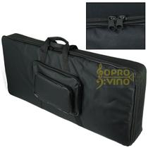 Capa Teclado 5/8 Espumada Alça Costas Yamaha Casio Extra Luxo Protection Bags Preto