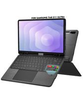 Capa Teclado Doohoeek com Tela de Status para Samsung Galaxy Tab S11 Ultra 14,6 polegadas 2025, Teclado Bluetooth com Trackpad, Suporte Ajustável e Retroiluminação