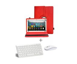 Capa + Teclado E Mouse Bluetooth P/ Tab Galaxy A8 X200 X205 Capa + Teclado E Mouse Bluetooth P/ Tab Galaxy A8 X200 X205