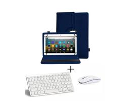 Capa + Teclado E Mouse Bluetooth P/ Tablet Galaxy A8 X200 X205 10.5 Polegadas