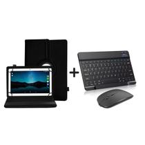 Capa + Teclado E Mouse Bluetooth P/ Tablet Tectoy Pense Bem 10.1 Polegadas - FAM