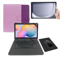 Capa Teclado Embutido 10 Polegadas + Película + Mouse Bluetooth + Mouse Pad - Kit Completo