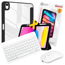 Capa Teclado Mouse Branco e Película para iPad A16 11ª Geração 2025 C/ Porta Pencil - Combo Completo Capa Teclado Mouse Branco e Película para iPad A16 11ª Geração 2025 C/ Porta Pencil - Combo Completo
