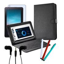 Capa Teclado p/ Tablet M7s GO + Película + Caneta touch + Fone de ouvido