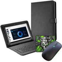 Capa Teclado P/ Tablet M7s Lite + Mouse sem fio p/ Estudos com Mouse Pad - DaioTec Solutions