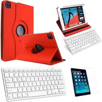 Capa/Teclado/Película para Xiaomi Pad 5 11" Vermelho