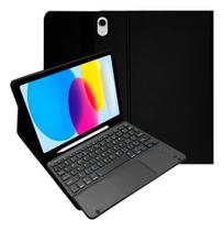 Capa Teclado Sem Fio Magnética com Touchpad para iPad A16 11ª Geração e Suporte para Caneta