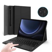 Capa Teclado Touchpad p/ Galaxy Tab S9 FE+ - Preto