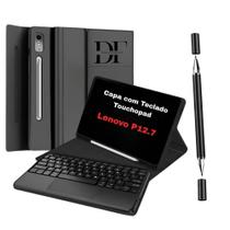 Capa Teclado Touchpad P/tablet Lenovo P12 12.7 + Caneta Dupla