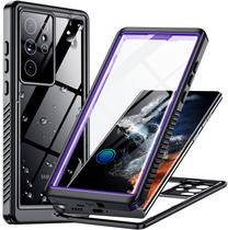 Capa Temdan à prova d'água com lente e tela para Samsung S22 Ultra