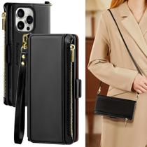 Capa tipo Carteira Antsturdy para iPhone 16 Pro Max - Preta