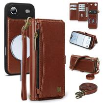 Capa tipo carteira BLISLIAR para iPhone Air 6,5" marrom RFID Capa tipo carteira BLISLIAR para iPhone Air 6,5" marrom RFID