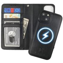 Capa tipo carteira Bocasal para iPhone 14 6.1" com MagSafe Black