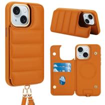 Capa tipo carteira crossbody Jeffene para iPhone 13/14 com alça