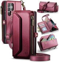 Capa tipo Carteira Crossbody Strapurs para Samsung Galaxy S22 Ultra 5G