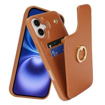 Capa tipo carteira de celular Lipvina para iPhone 16 6.1" marrom Capa tipo carteira de celular Lipvina para iPhone 16 6.1" marrom