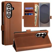 Capa tipo carteira de couro Rumwot Galaxy Z Fold 7 RFID marrom