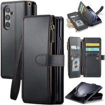 Capa tipo carteira Deekeewe para Samsung Galaxy Z Fold 7 5G, couro PU