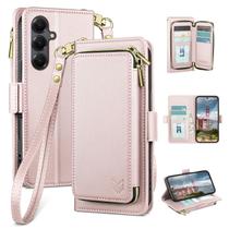 Capa tipo carteira DJBEAR para Samsung Galaxy S25 com 9 compartimentos para cartões Rose Capa tipo carteira DJBEAR para Samsung Galaxy S25 com 9 compartimentos para cartões Rose