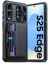 Capa tipo carteira GooseBox para Samsung Galaxy S25 Edge com RFID Capa tipo carteira GooseBox para Samsung Galaxy S25 Edge com RFID