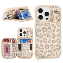 Capa tipo carteira Hamany para iPhone 16 Pro de 6,3" com zíper