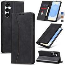 Capa tipo carteira Jasonyu Flip Leather Samsung Galaxy S25 preta